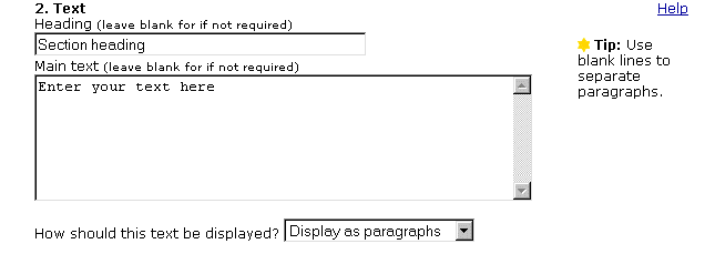 Text entry